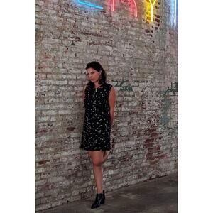 ✨ Equipment Starry Night Sleeveless Shirt Dress Stars ✨ Size Large